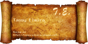 Tassy Elmira névjegykártya